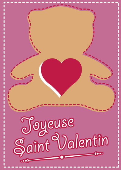 nounours saint valentin